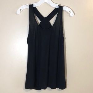 Black Tank-Top with Strapy Back